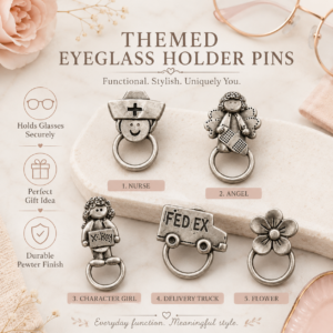 Themed Eyeglass Holder Pin